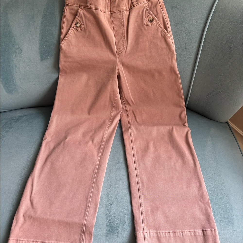 SPANX Stretch Twill Cropped Wide Leg Pants